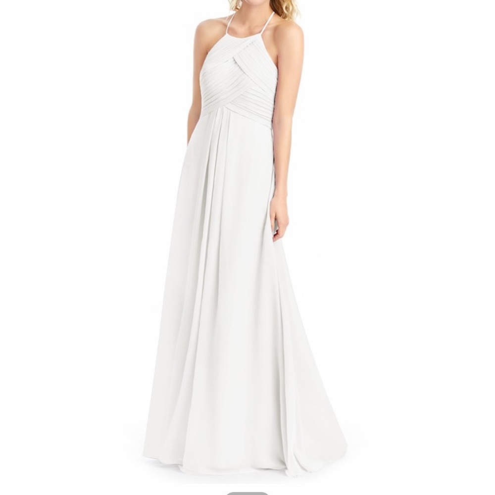 Azazie Ginger “ready to ship” dress in Ivory (only avail pic online was green)
